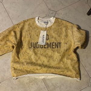 A. KLEEP Gold Sequin Sweater